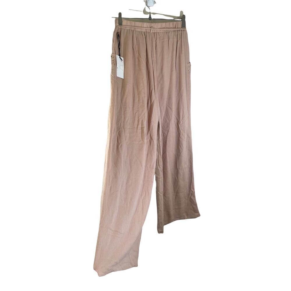 NWT Sage the Label Wide Leg In the Pines Palazzo Pants Tan S Minimalist Festival - Picture 4 of 12